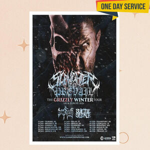 Dying Fetus Uk Europe 2025 Tour Poster